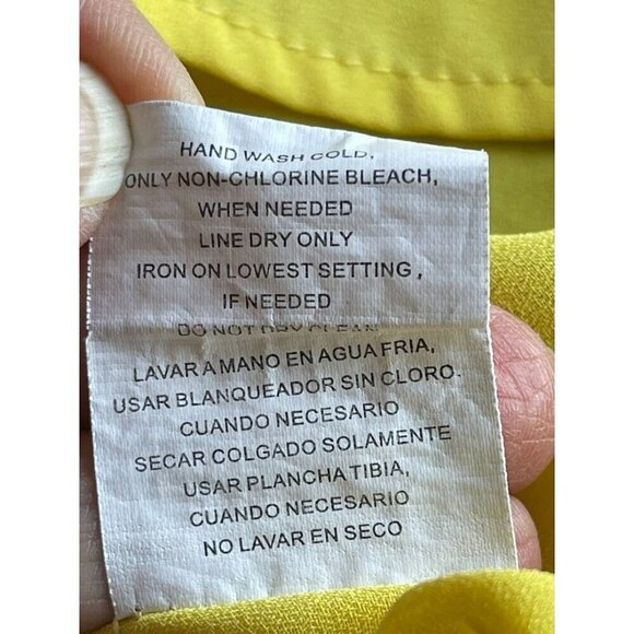 GIANNI BINI Floral Embroidered Blouse WOMEN'S SZ M YELLOW and PINK lightweight - Picture 5 of 14